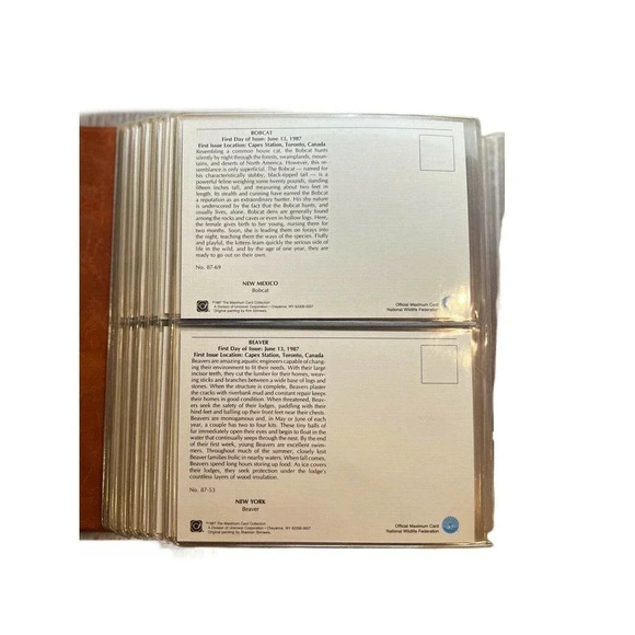 1987 WILDLIFE OF THE 50 STATES - FIRST DAY OF ISSUE PROOFCARD COLLECTION - RARE - Picture 9 of 9